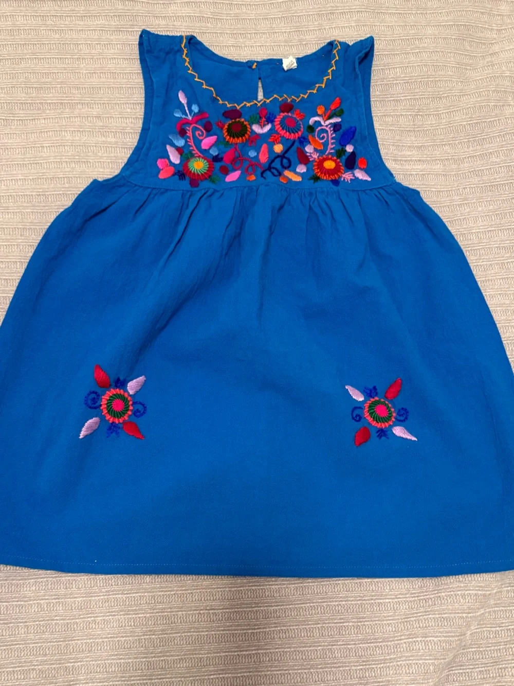 Embroidered Royal Blue Circle Skirt
